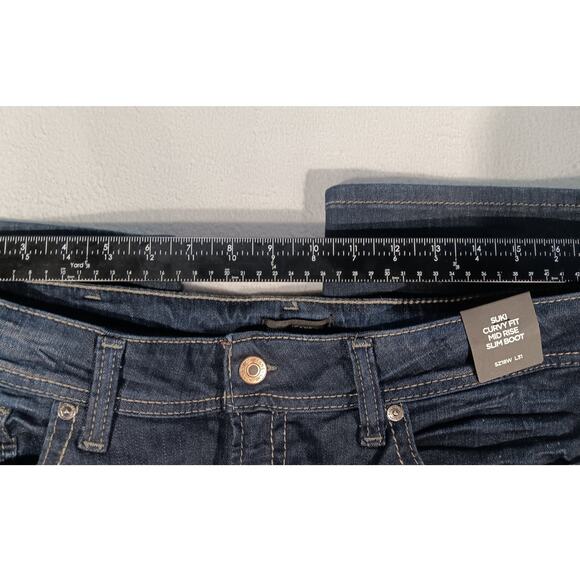 Silver Jeans Suki Curvy Mid Rise Slim Boot Dark Wash Women’s Jeans 18W/31 NWT - Picture 3 of 7